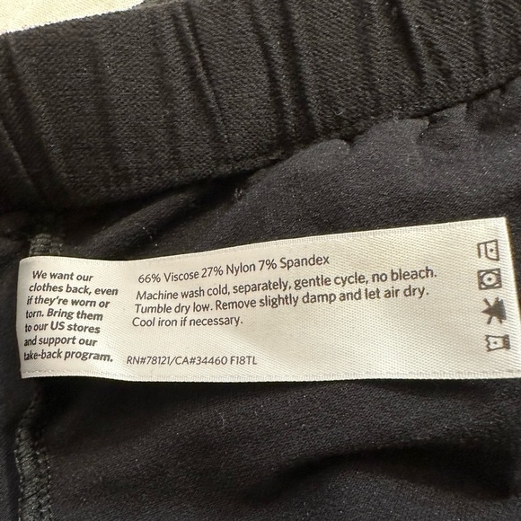 Eileen Fisher Cropped Black Pants Stretch Wide Leg Tie Belt Loop Pockets Side M - Picture 4 of 7